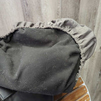 17" *adj *set XW *6" Erreplus Vittoria Dressage Monoflap Saddle, Grey Erreplus Cover, XLg External Front Blocks, Wool Flocking, Flaps: 17"L x 10.5"W Serial #: 17.1285275 BMAZ