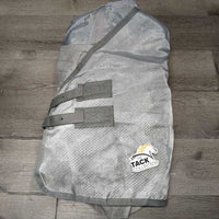 Stiff Hvy Mesh Fly Sheet, belly, 2 legs *gc, clean, stains, hairy, edge rubs & frays
