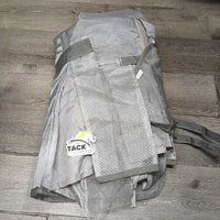 Stiff Hvy Mesh Fly Sheet, belly, 2 legs *gc, clean, stains, hairy, edge rubs & frays