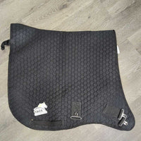 "Pro Core Trainer" Swallowtail Quilt Saddle Pad, 2x Stretchy elastic straps *gc, clean, rubs, pills, frays, hair, fuzzy