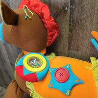 "Giddy Up & Play" Stuffed Horse Toddler Toy, bag, box *new, WORKS