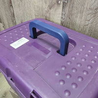 Hvy Plastic Grooming Box - Step Stool, tray, divider *vgc/gc, clean, mnr rubs, scrapes, scuffs & dusty, Missing Latch