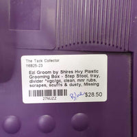 Hvy Plastic Grooming Box - Step Stool, tray, divider *vgc/gc, clean, mnr rubs, scrapes, scuffs & dusty, Missing Latch