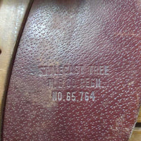14 M *4" Syd Hill Leader Laureate Aussie Saddle, stirrup leathers, over girth, Narrow Aluminum Western Stirrups, 33" cotton string girth, Flaps: 18"L x 12"W Serial # 65764