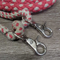 Soft Cotton Rope Lungeing Aid, 2x snaps *vgc, mnr rubs, snags, dirt & stains