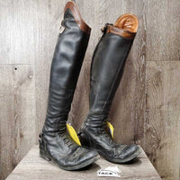 Field Boots, Zips *fair, holey/thin edges, thin heels, dirty, repair, + velcro, rubs, hard spots, scrapes, holes, thin/holey spots
