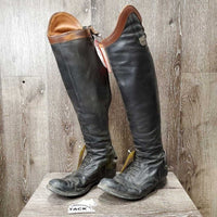 Field Boots, Zips *fair, holey/thin edges, thin heels, dirty, repair, + velcro, rubs, hard spots, scrapes, holes, thin/holey spots
