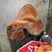 Field Boots, Zips *fair, holey/thin edges, thin heels, dirty, repair, + velcro, rubs, hard spots, scrapes, holes, thin/holey spots