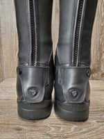 Dress Boots, Zips, Air Forms, Box, Tag *new. LEFT Zip: twisted bottom Tooth *needs new zipper
