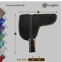 Fleece Bareback Pad, 26" Fleece Girth *vgc/xc, clean, hair, mnr rubs & clumps