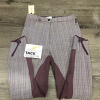 Full Seat Breeches *gc, pilly, puckered waistband, faded, older, rubs, discolored/stained legs
