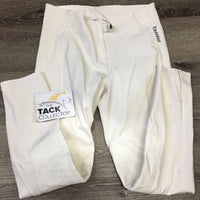 Euro Seat Breeches *vgc, mnr stains, older, threads, seam puckers
