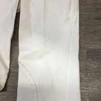 Euroseat Breeches *vgc, older, seam puckers, mnr discolored seat & legs, stains