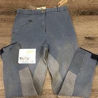 Full Seat Breeches *gc, snags, older, faded, discolored/puckered seams, v.puckered/stretched seat
