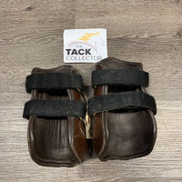 Pr Hind Leather Pinch Boots, velcro *gc, dirt, scuffs, scratches
