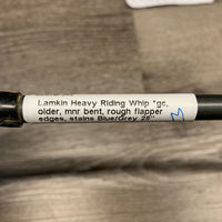 Heavy Riding Whip *gc, older, mnr bent, rough flapper edges, stains
