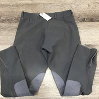 Hvy Breeches, Side Zip *gc, older, pilly waist, seam puckers, snags, unstitched darts, ankle rubs
