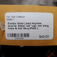 Wool Lined Keyhole Quarter Sheet, tail *vgc, mnr lining holes & hair
