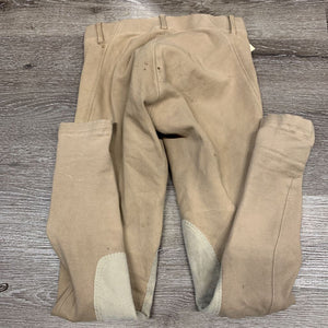 Hvy Cotton Breeches, Pull on *seam holes, stains, hairy, faded, holes