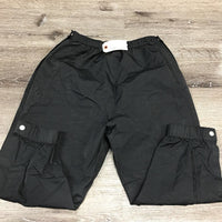 Short Riding Show Rain Pants, Mesh Lined, side zips, velcro *vgc, hair, dirt, vgc wpf
