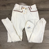 Euroseat Breeches, ribbon trim *vgc, older, v.mnr stains
