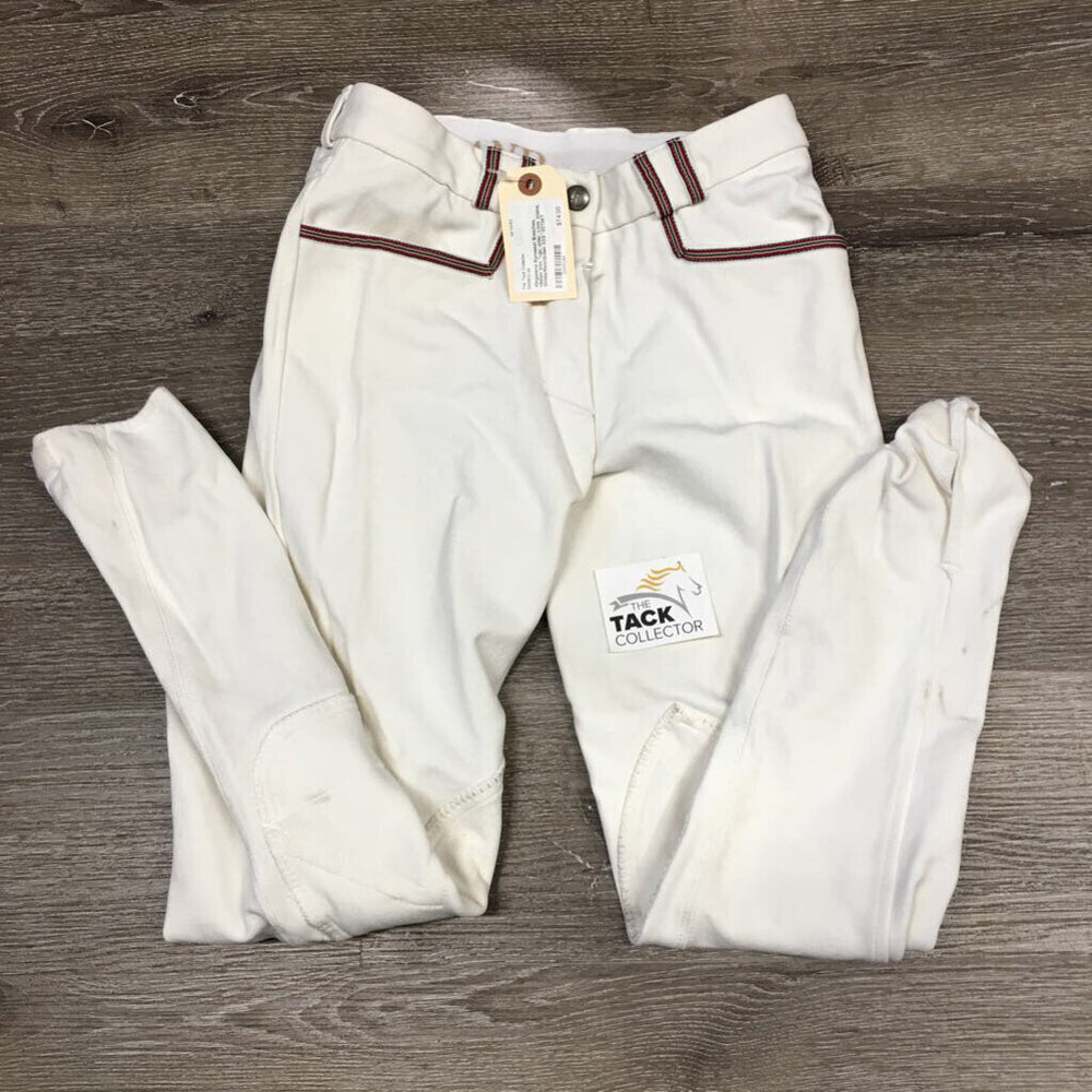 Euroseat Breeches, ribbon trim *vgc, older, v.mnr stains