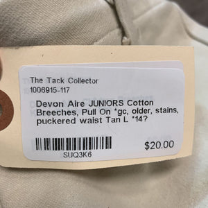 JUNIORS Cotton Breeches, Pull On *gc, older, stains, puckered waist