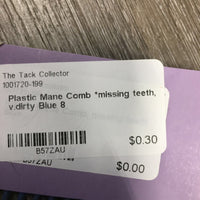 Plastic Mane Comb *missing teeth, v.dirty
