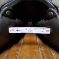 17 M *4.75 Regal Monoflap Dressage Saddle, Lg Exterior Front Blocks, Wool Flocking, Rear Gusset Panels, Flaps: 16"L x 12.5"W
