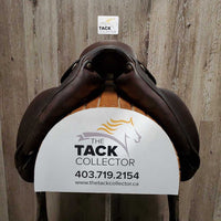 17 M *4.75 Regal Monoflap Dressage Saddle, Lg Exterior Front Blocks, Wool Flocking, Rear Gusset Panels, Flaps: 16"L x 12.5"W
