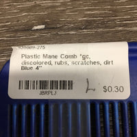 Plastic Mane Comb *gc, discolored, rubs, scratches, dirt
