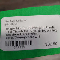 LS Western Plastic Tom Thumb Bit *vgc, dirty, plating, discolored, scratches
