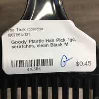 Plastic Hair Pick *gc, scratches, clean
