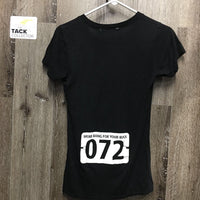 SS T Shirt "Show Jacket & Number" print *vgc, clean, wrinkles, mnr faded, hairy
