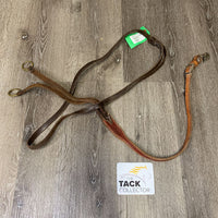 Western Running Martingale, snap *Mismatched, 0 stopper, v.stiff, dry, v.twisted, dirty, repaired
