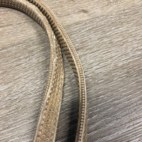 Thick Rsd/FS Rubber Reins *older, dry, dirty, stained/discolored, fair, rubs
