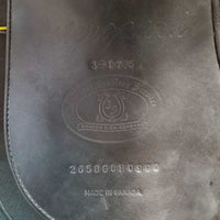 17.5 Adj *set M/W Schleese Ostergaard Dressage Saddle, Brown Vinyl Cover, Xlg Front Changeable Blocks, Wool Flocked, Rear Gusset Panels, Flaps: 17"L x 12" W Serial #: 2658 GOH0900
