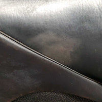 17.5 Adj *set M/W Schleese Ostergaard Dressage Saddle, Brown Vinyl Cover, Xlg Front Changeable Blocks, Wool Flocked, Rear Gusset Panels, Flaps: 17"L x 12" W Serial #: 2658 GOH0900
