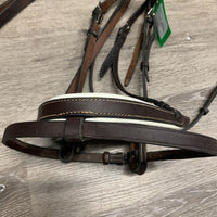 Flat Leather Standing Martingale, Hvy Bucket Snap *vgc, CRACKED, clean, film, older
