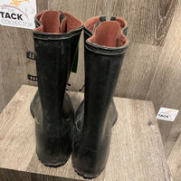 4 Buckle Pointed Toe Western Rubber Boot Covers *gc, lining rubs/holes, dirty, rusty, faded, stains
