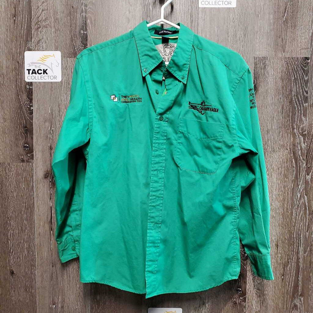 LS Western Shirt, embroidered *gc, wrinkled, seam puckers