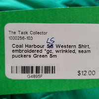 LS Western Shirt, embroidered *gc, wrinkled, seam puckers
