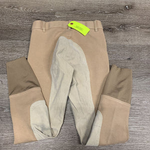 Hvy Cotton Full Seat Breeches *vgc, faded, mnr discolored seat/legs