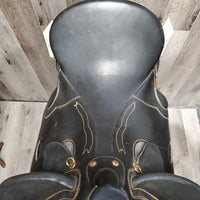 16 MW *5.25 Handmade Outback Aussie Saddle, Horn *NO Overgirth, Synthetic Flocking, Flaps: 19"L x 13"W
