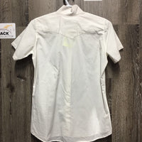 SS Show Shirt , attached Snap Collar *vgc, mnr pilling, older, seam puckers
