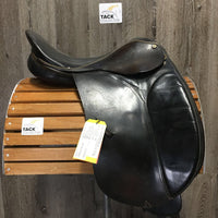 17" Med *4.25" Collegiate Dressage, 2 Billet Guards, Foam Panels, Sm Front Pencil Blocks, Flaps: 17"L x 12"W Serial #: 6528
