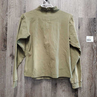 LS Thick Crew Neck Shirt, 1/4 Zip Up *vgc, older, mnr faded & seam puckers
