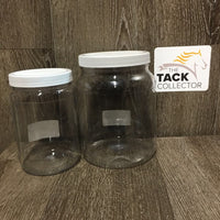 2 Plastic Jars & Lids *NEW
