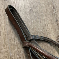Rsd/FS Bridle, Plain Reins *stiff, older, tight keepers, xholes, mismatched, dry, cracks, bent, stain
