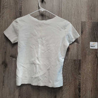 SS Cotton T Shirt *gc, sm stain, peeled logo, dingy, older
